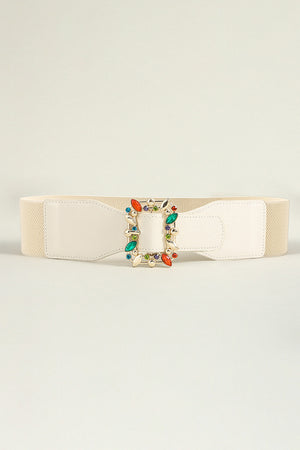 Multicolored Leaf Buckle Elastic Belt-Teresa's Fashionista LLC