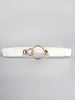 Double Ring Buckle Elastic PU Belt-Teresa's Fashionista LLC