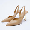 PU Leather Point Toe Stiletto Heel Pumps-Teresa's Fashionista LLC