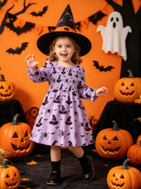 Children's Smocked Halloween Print Dress