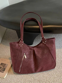 Zipper Detail Shoulder Bag