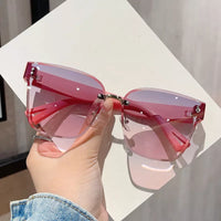 Tinted Lenses Rimless Sunglasses