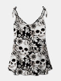FAM-FAM Skull Print Scoop Neck Cami - Teresa's Fashionista LLC
