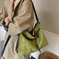 Contrast Straps Shoulder Bag