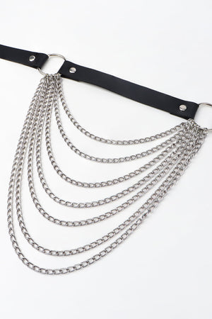 PU Belt with Chain-Teresa's Fashionista LLC