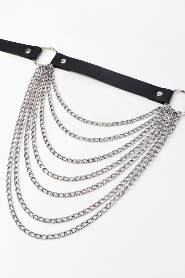 PU Belt with Chain-Teresa's Fashionista LLC