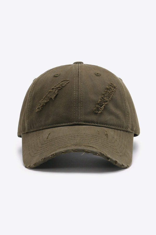 Distressed Adjustable Baseball Cap-Teresa's Fashionista LLC