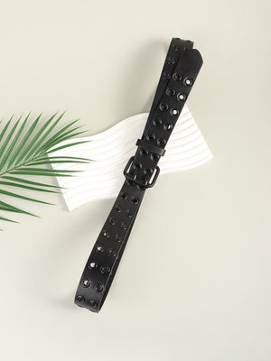 Grommet PU Leather Belt-Teresa's Fashionista LLC