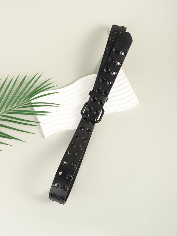 Grommet PU Leather Belt-Teresa's Fashionista LLC