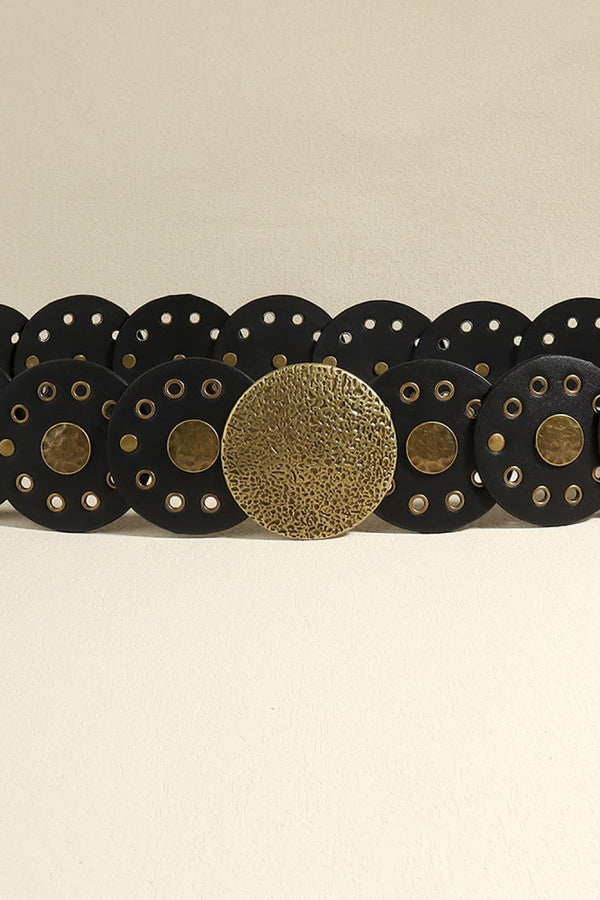 Round Shape PU Leather Belt-Teresa's Fashionista LLC