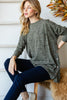 Reborn J Button Side Round Neck Long Sleeve T-Shirt-Teresa's Fashionista LLC