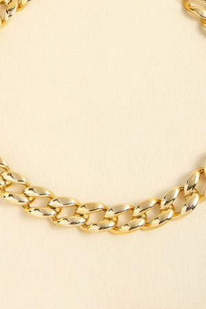 1" Width Acrylic Curb Chain Belt-Teresa's Fashionista LLC