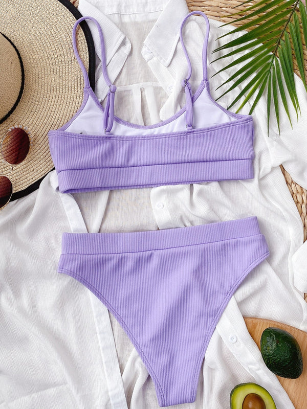 Scoop Neck Spaghetti Strap Two-Piece Swim Set-Teresa's Fashionista LLC