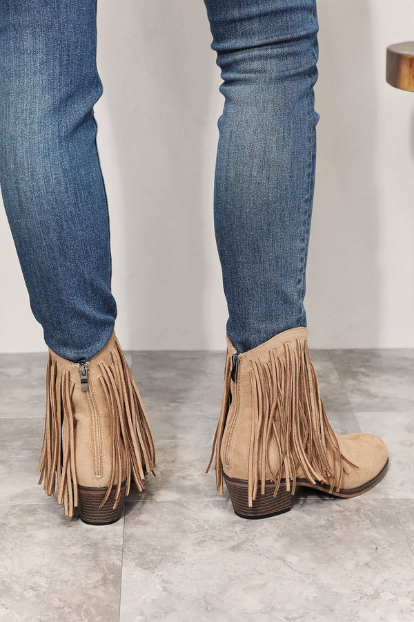 Legend Women's Fringe Cowboy Western Ankle Boots-Teresa's Fashionista LLC
