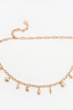 Ocean Element Charm Chain Belt-Teresa's Fashionista LLC