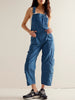 Pocketed Wide Strap Denim Overalls - Teresa's Fashionista LLC