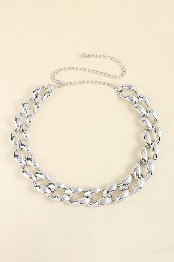 1.2" Width Acrylic Curb Chain Belt-Teresa's Fashionista LLC