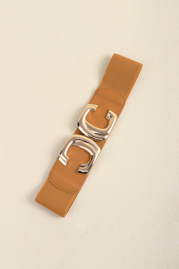 Zinc Alloy Buckle Elastic Wide Belt-Teresa's Fashionista LLC