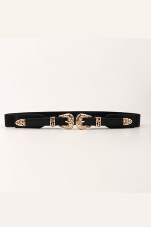 Double Buckle Elastic Belt-Teresa's Fashionista LLC