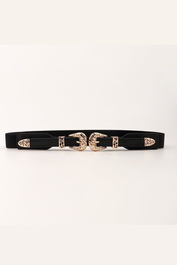 Double Buckle Elastic Belt-Teresa's Fashionista LLC