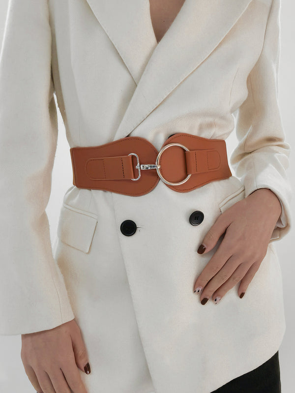 PU Elastic Wide Belt-Teresa's Fashionista LLC