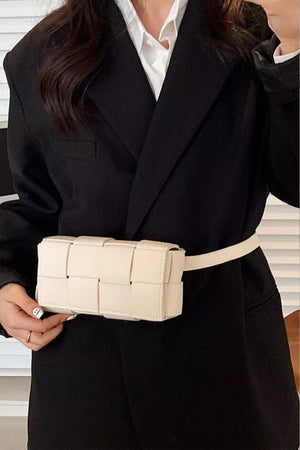 Zenana Vegan Leather Woven Crossbody Bag-Teresa's Fashionista LLC