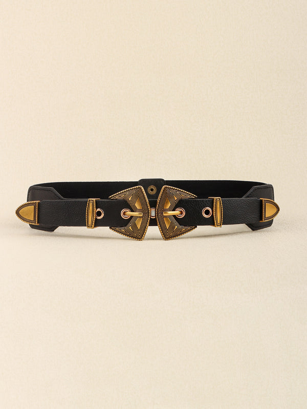 Double Buckle PU Leather Belt-Teresa's Fashionista LLC