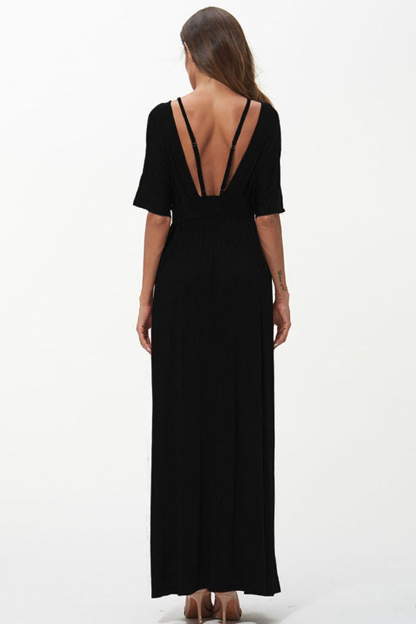 Strappy Neck Maxi Dress-Teresa's Fashionista LLC