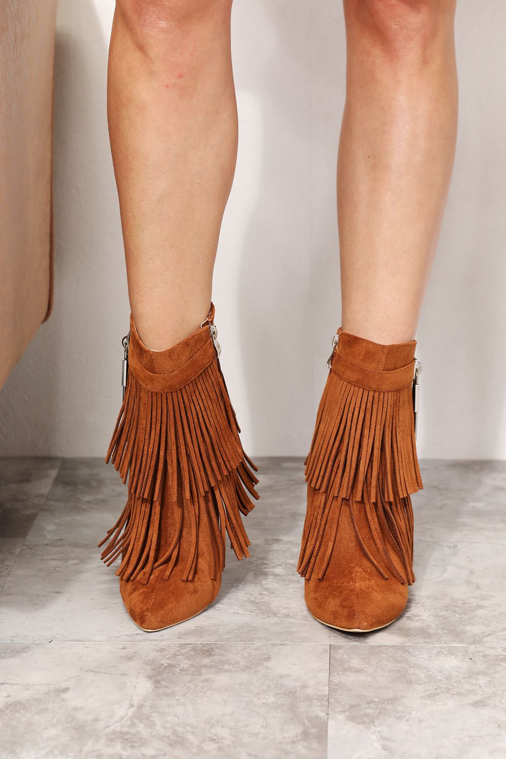 Legend Women's Tassel Wedge Heel Ankle Booties-Teresa's Fashionista LLC