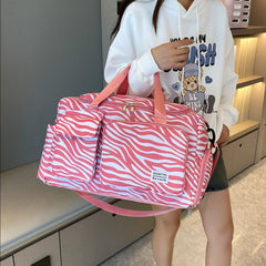 Oxford Cloth Animal Print Travel Bag-Teresa's Fashionista LLC