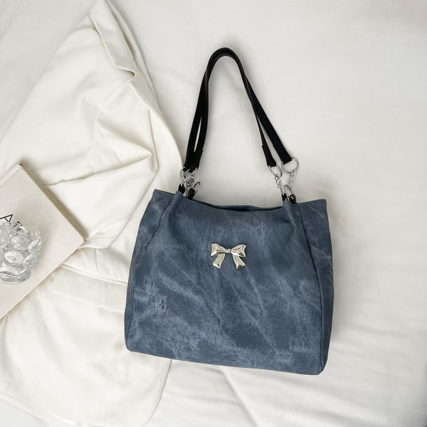 Bow Polyester Medium Tote Bag-Teresa's Fashionista LLC