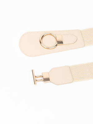 PU Elastic Wide Belt with Alloy Buckle-Teresa's Fashionista LLC