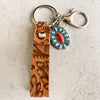 Turquoise Genuine Leather Key Chain-Teresa's Fashionista LLC