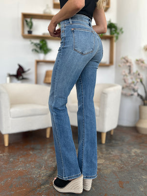 Judy Blue Full Size Mid-Rise Waist Straight Jeans - Teresa's Fashionista LLC