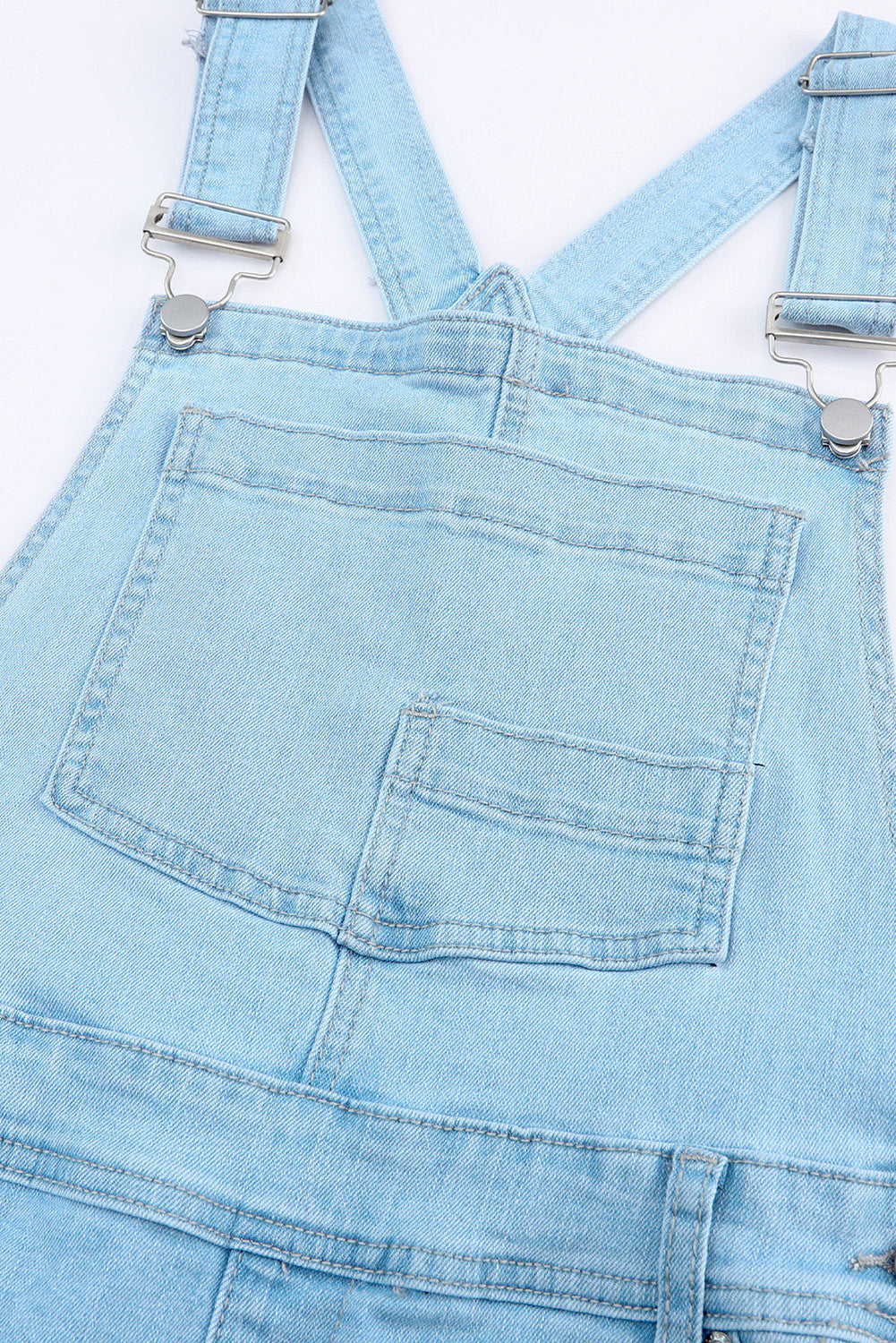 Distressed Denim Overalls with Pockets - Teresa's Fashionista LLC
