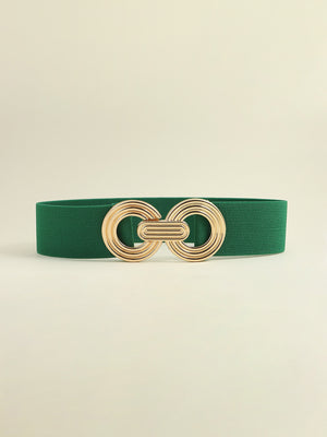 Geometric Buckle Elastic Wide Belt-Teresa's Fashionista LLC