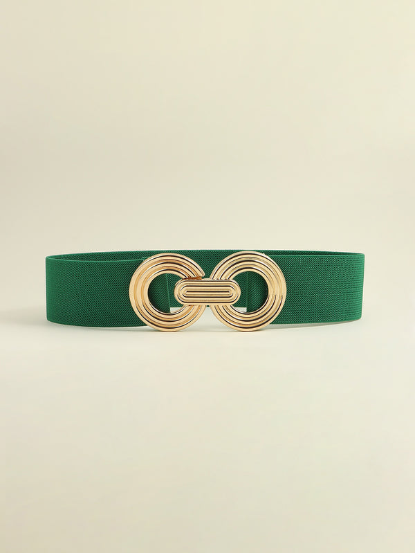 Geometric Buckle Elastic Wide Belt-Teresa's Fashionista LLC