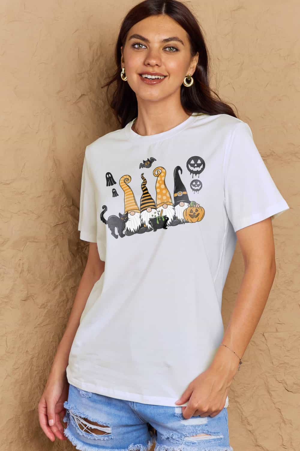 Simply Love Full Size Halloween Theme Graphic Cotton T-Shirt - Teresa's Fashionista LLC