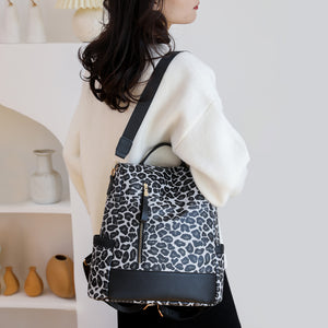 Leopard PU Leather Backpack Bag-Teresa's Fashionista LLC