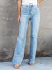 Washed Straight Leg Jeans-Teresa's Fashionista LLC