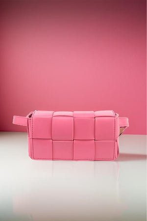 Zenana Vegan Leather Woven Crossbody Bag-Teresa's Fashionista LLC