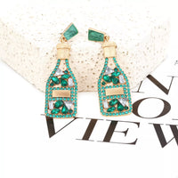 Champagne Bottle Drop Earrings