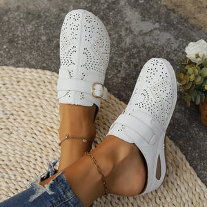 Suede Round Toe Wedge Sandals-Teresa's Fashionista LLC