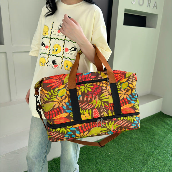 Canvas Printed Travel Bag-Teresa's Fashionista LLC