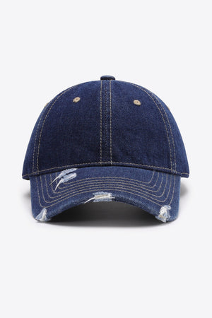 Distressed Adjustable Baseball Cap-Teresa's Fashionista LLC