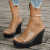 Open Toe Wedge Sandals-Teresa's Fashionista LLC