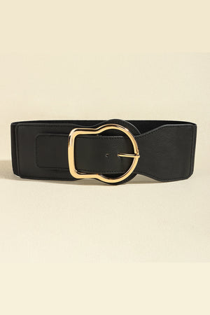 Zinc Alloy PU Leather Belt-Teresa's Fashionista LLC