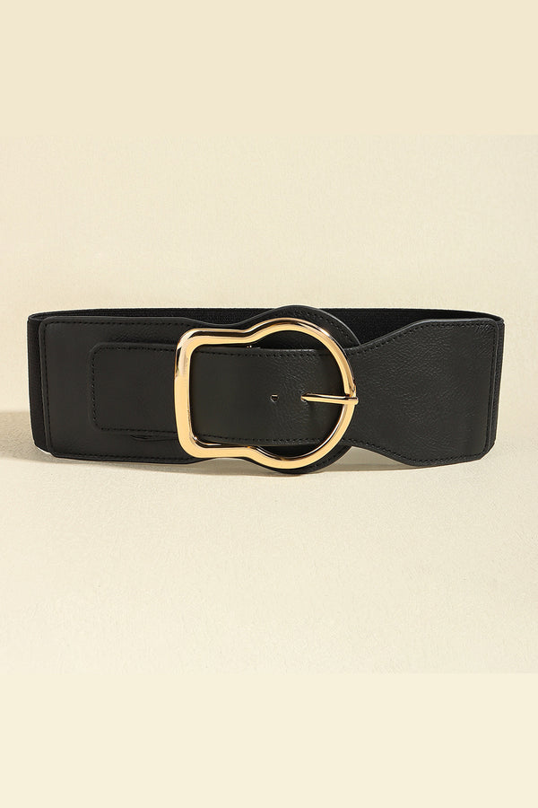 Zinc Alloy PU Leather Belt-Teresa's Fashionista LLC