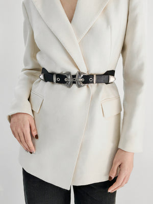 Double Buckle PU Leather Belt-Teresa's Fashionista LLC