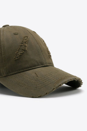 Distressed Adjustable Baseball Cap-Teresa's Fashionista LLC
